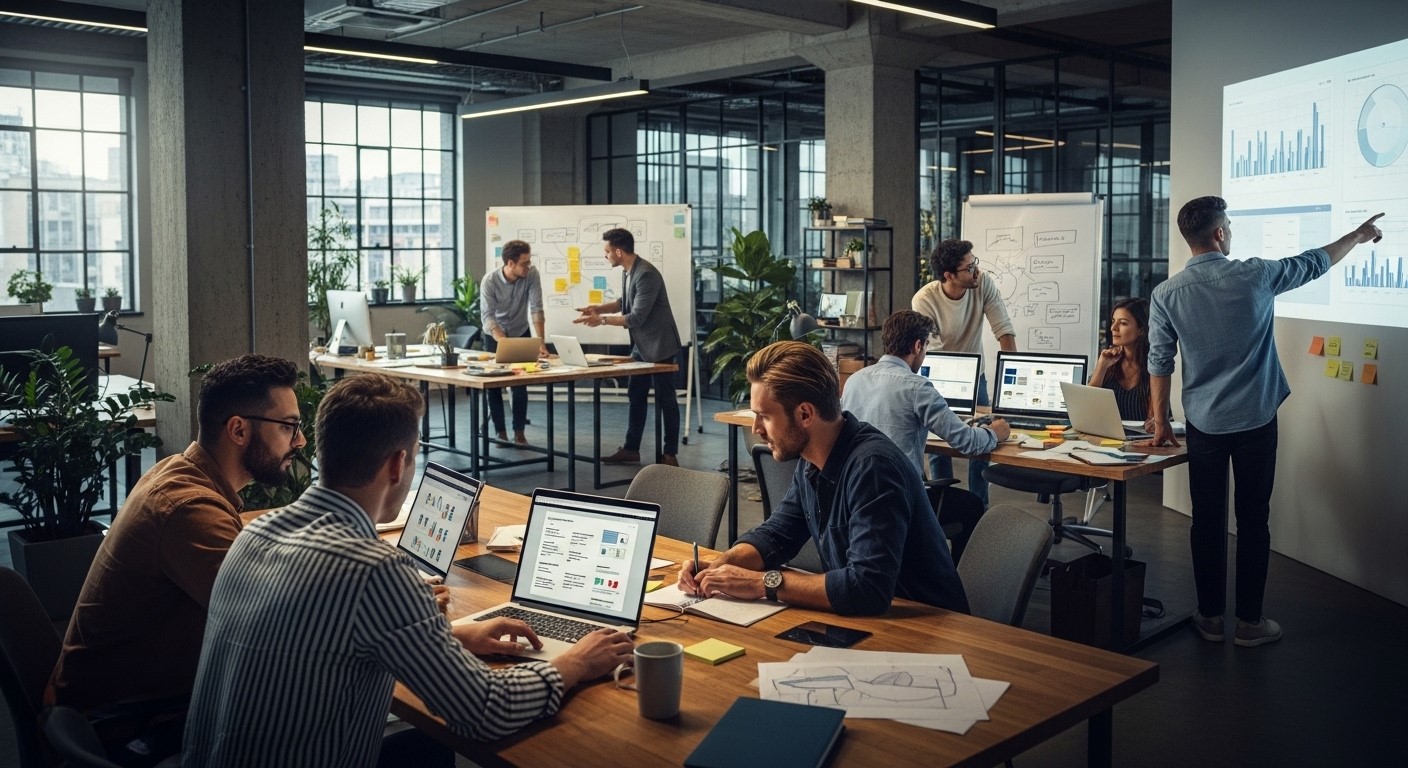 Authors contributing to digital marketing content